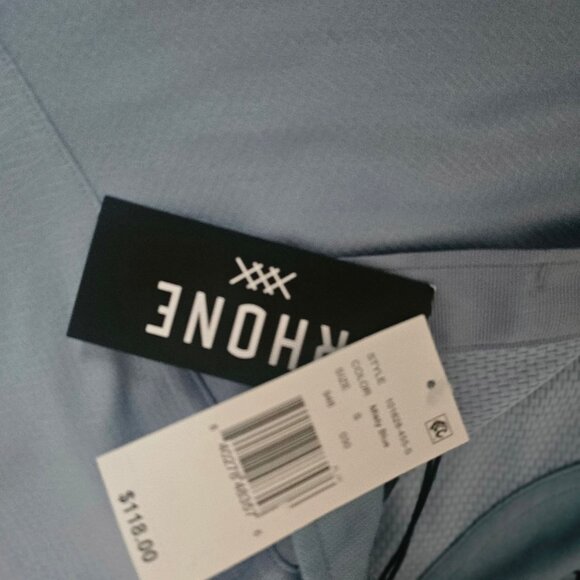 Rhone Clubhouse Pullover Long Sleeve Polo Shirt, Misty Blue Men's Size Small NWT - Picture 10 of 10